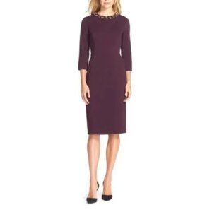 Eliza J Embellished Tailored Sheath Dress
